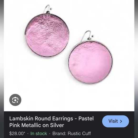 Rustic Cuff Pink Lambskin Earrings- Never Worn - Picture 2 of 6